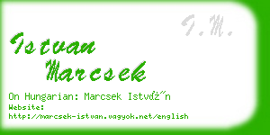istvan marcsek business card